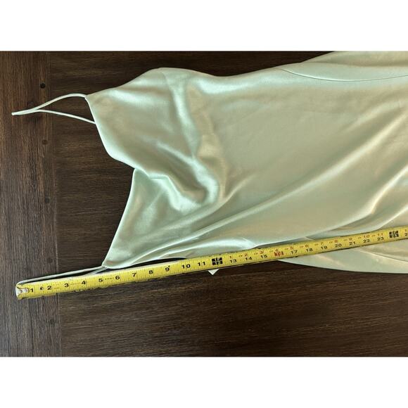 Alice + Olivia Dress Womens Medium 6 8 Green Sage Midi Harmony Asymmetrical - Picture 5 of 14